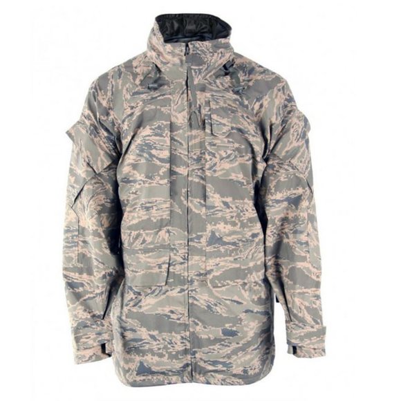 See video NUC USAF Tiger Stripe Parka/Shell Sz Large 8415-01-547-3536